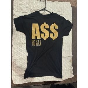 Big Sean A$$ Promo Song Shirt Gold Glitter 2012 Black Men's T-Shirt M